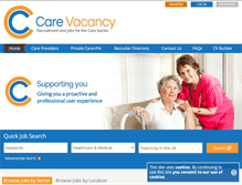 Tablet Screenshot of carevacancy.co.uk